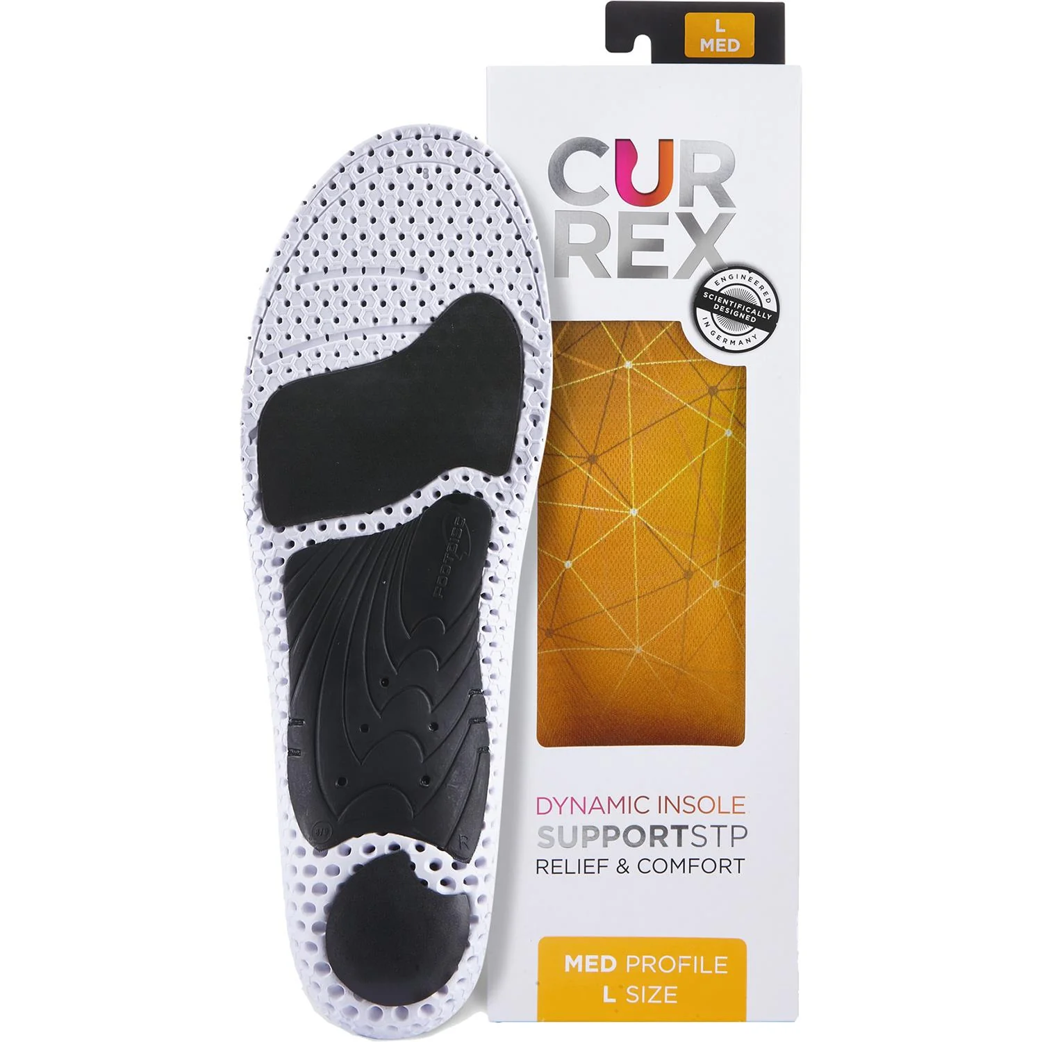 Currex Support STP Medium Arch Unisex Insoles Orange - Image 2