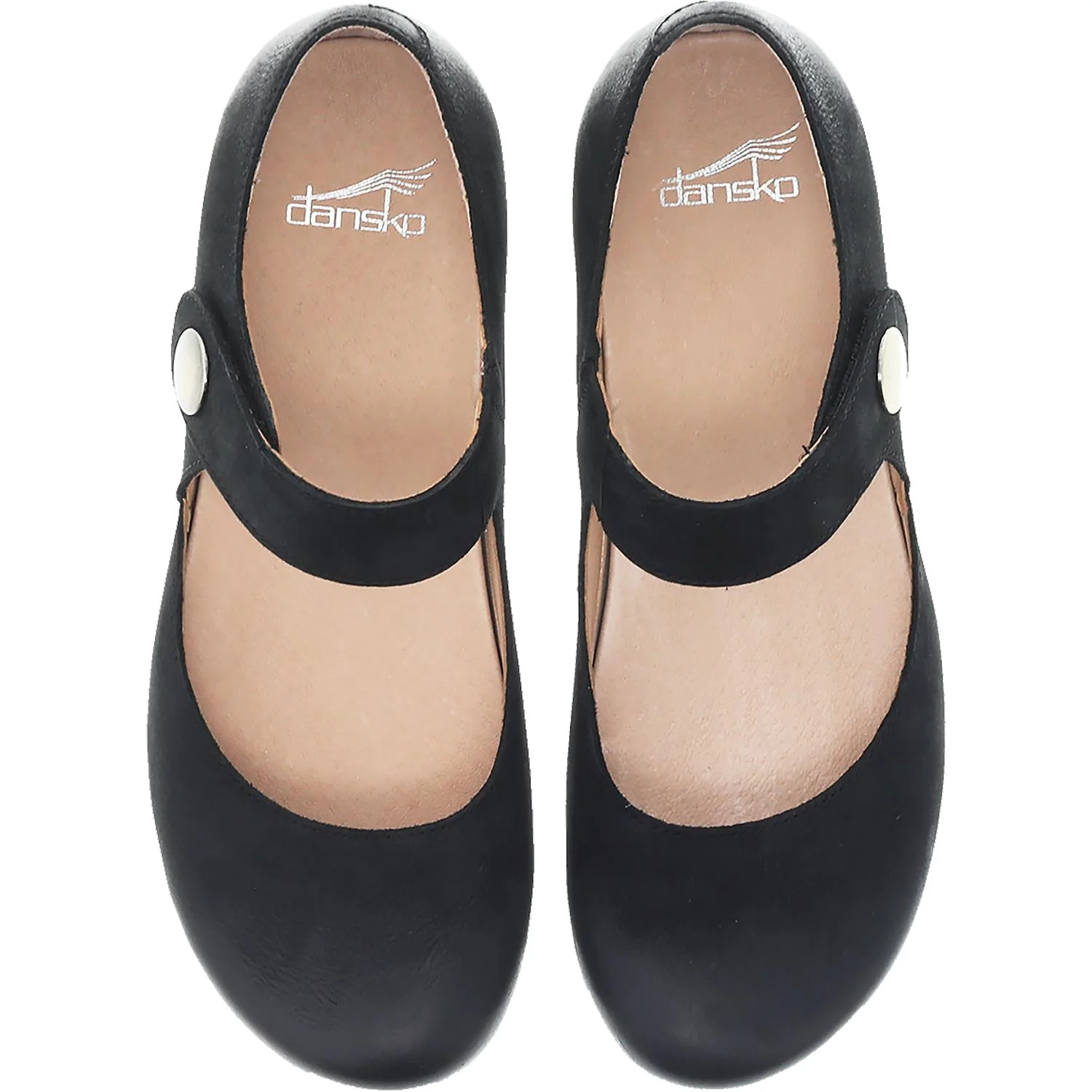 Dansko Beatrice Women's Mary Janes Black Burnished Nubuck - Image 2