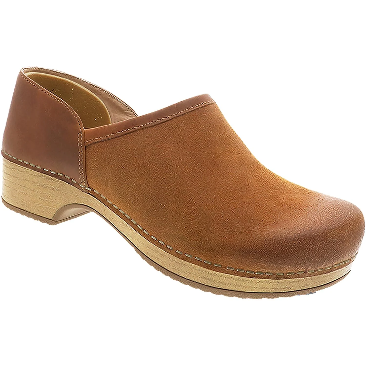 Dansko Brenna Women's Clogs Tan Burnished Suede - Image 3