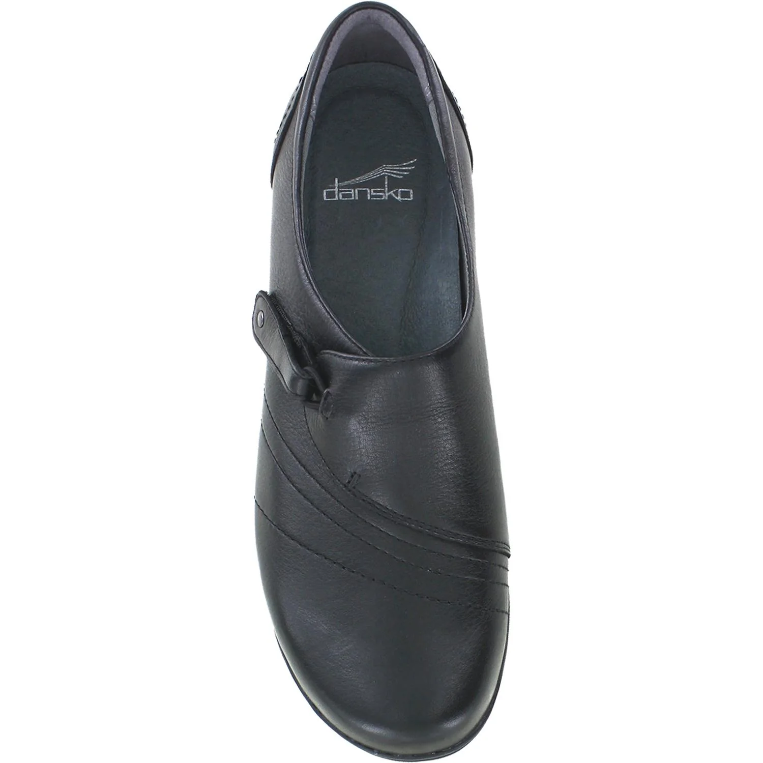 Dansko Franny Women's Slip Ons Loafers Black Milled Leather - Image 2