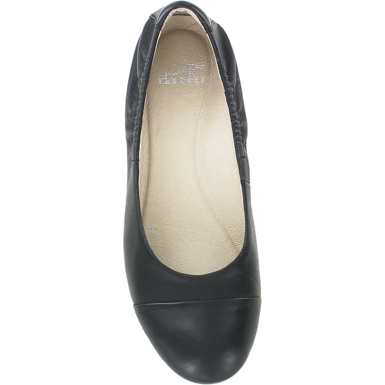 Dansko Lisanne Women's Ballerina Flats Black Milled Nappa Leather - Image 2