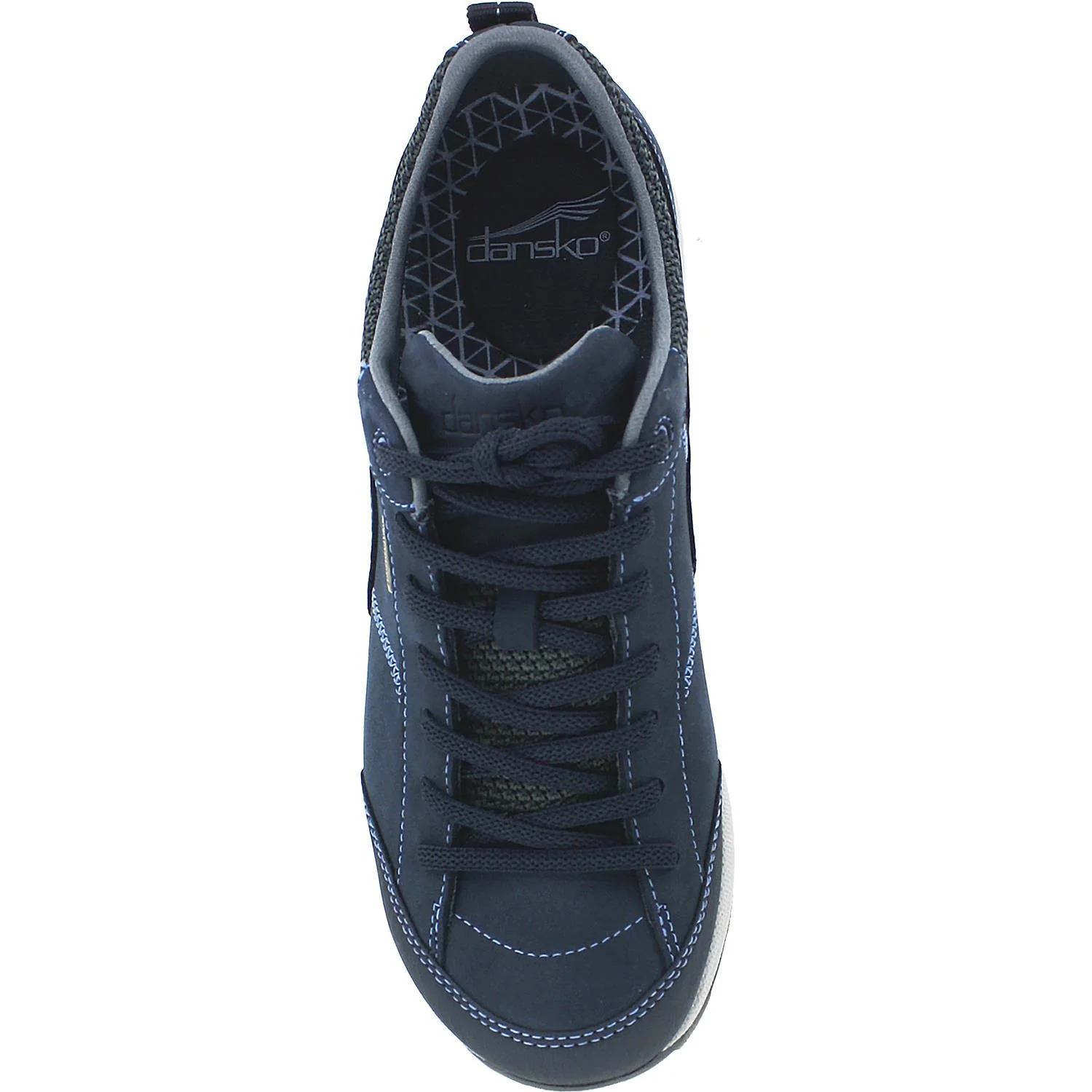 Dansko Paisley Women's Waterproof Shoes Navy Milled Nubuck - Image 2