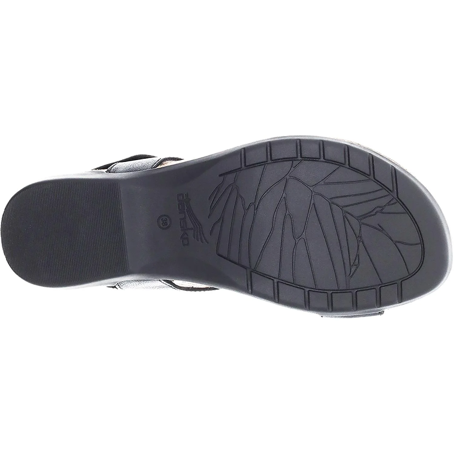 Dansko Reece Women's Thong Sandals Black Waxy Burnished Leather - Image 3