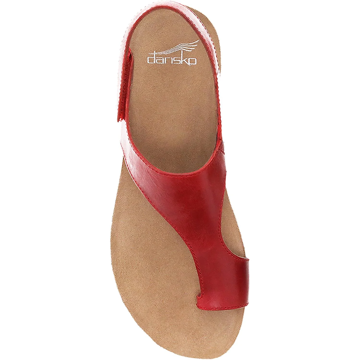 Dansko Reece Women's Sandals Red Waxy Burnished Leather - Image 2