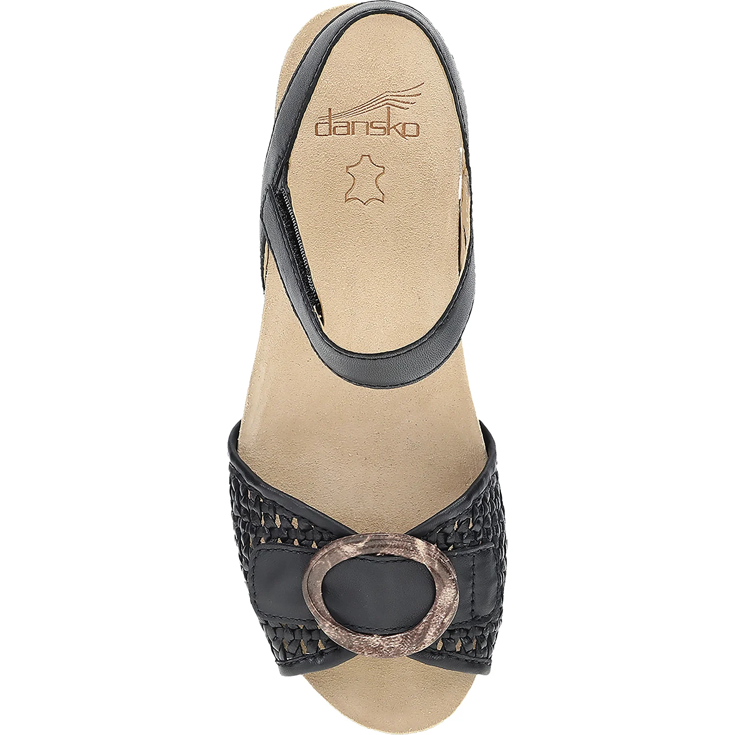 Dansko Stella Women's Wedge Sandals Black Woven - Image 2