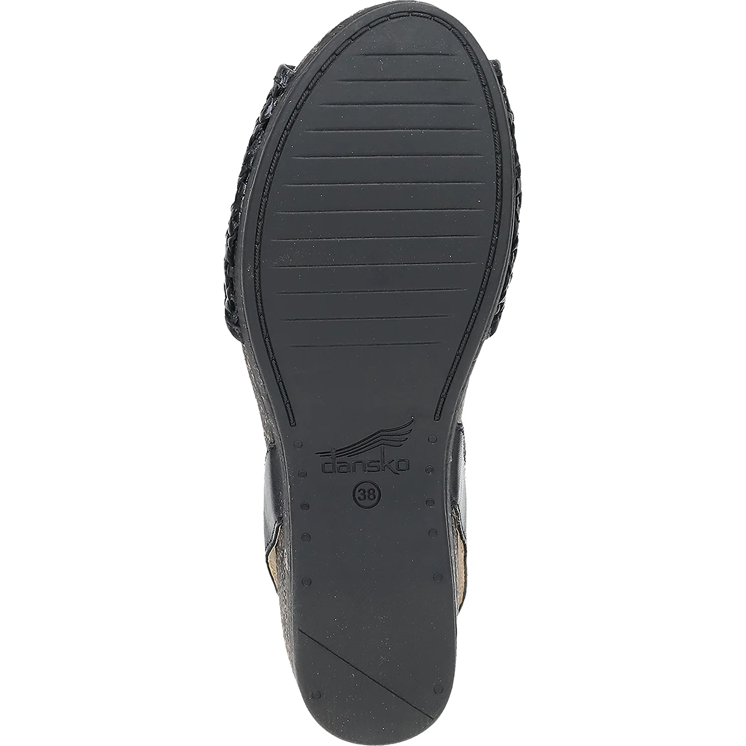 Dansko Stella Women's Wedge Sandals Black Woven - Image 4