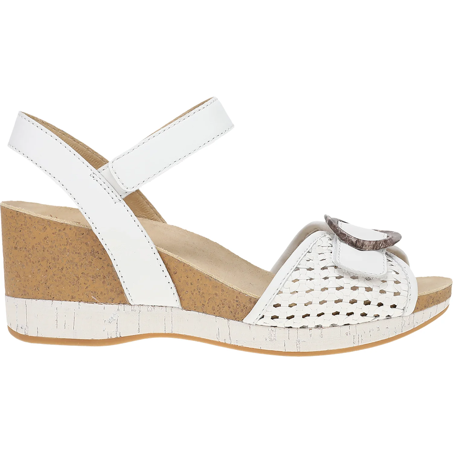 Dansko Stella Women's Wedge Sandals White Woven
