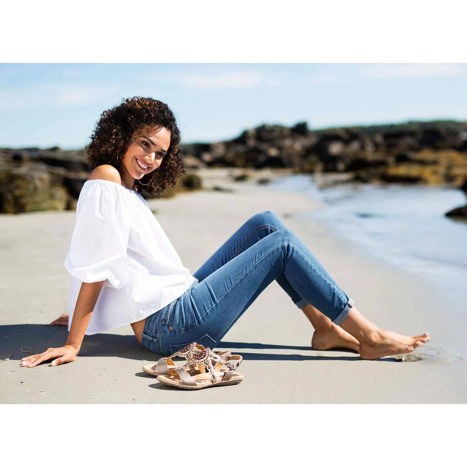 Women's Earth Sunbeam White Leather - Image 5