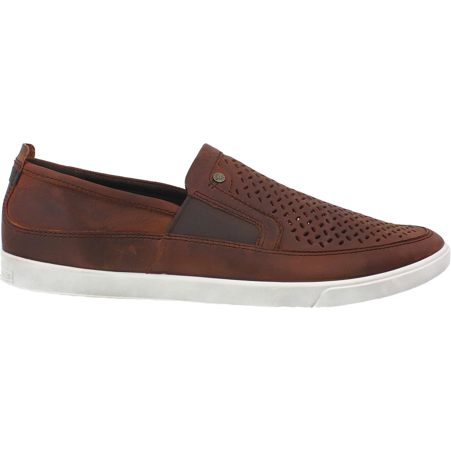 Ecco Collin Perf Men's Slip Ons Cognac Leather