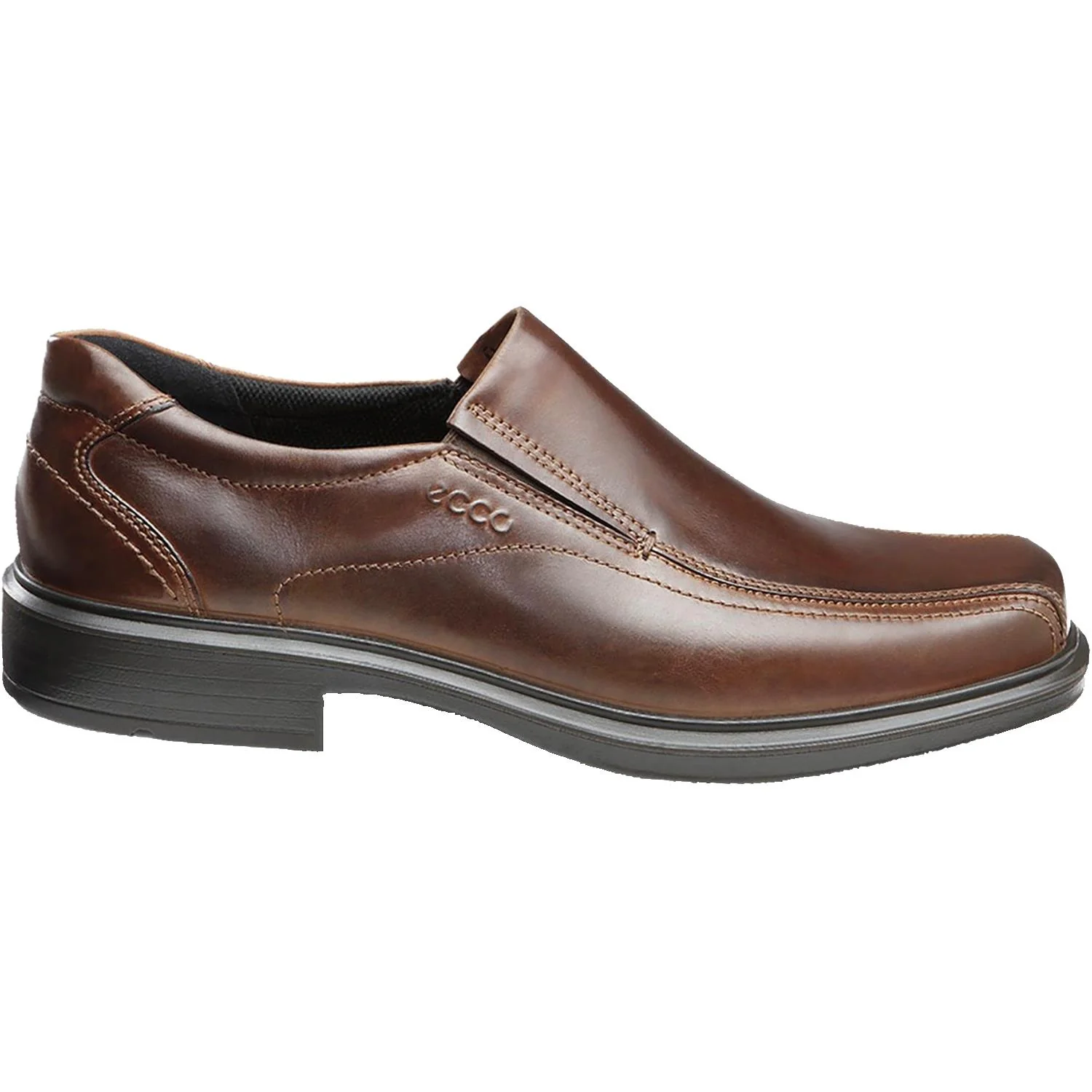 Ecco Helsinki Bike Toe Men's Slip On Shoes Cocoa Brown Leather