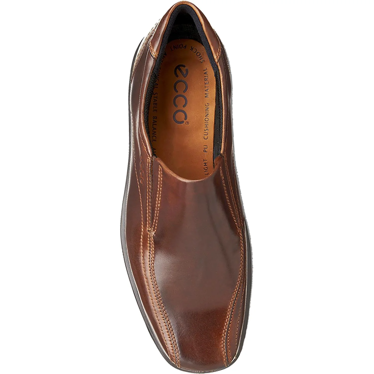 Ecco Helsinki Bike Toe Men's Slip On Shoes Cocoa Brown Leather - Image 2