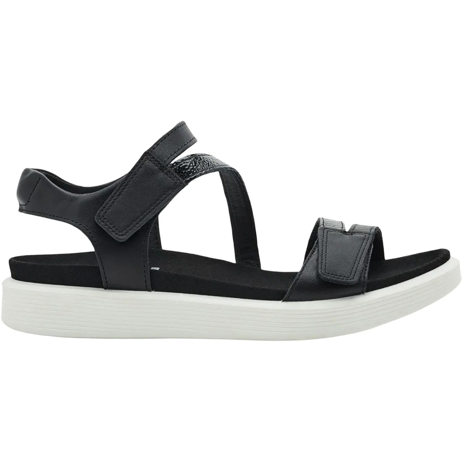 ECCO Soft Sandal 3 Strap Women's Sandal Black/Black
