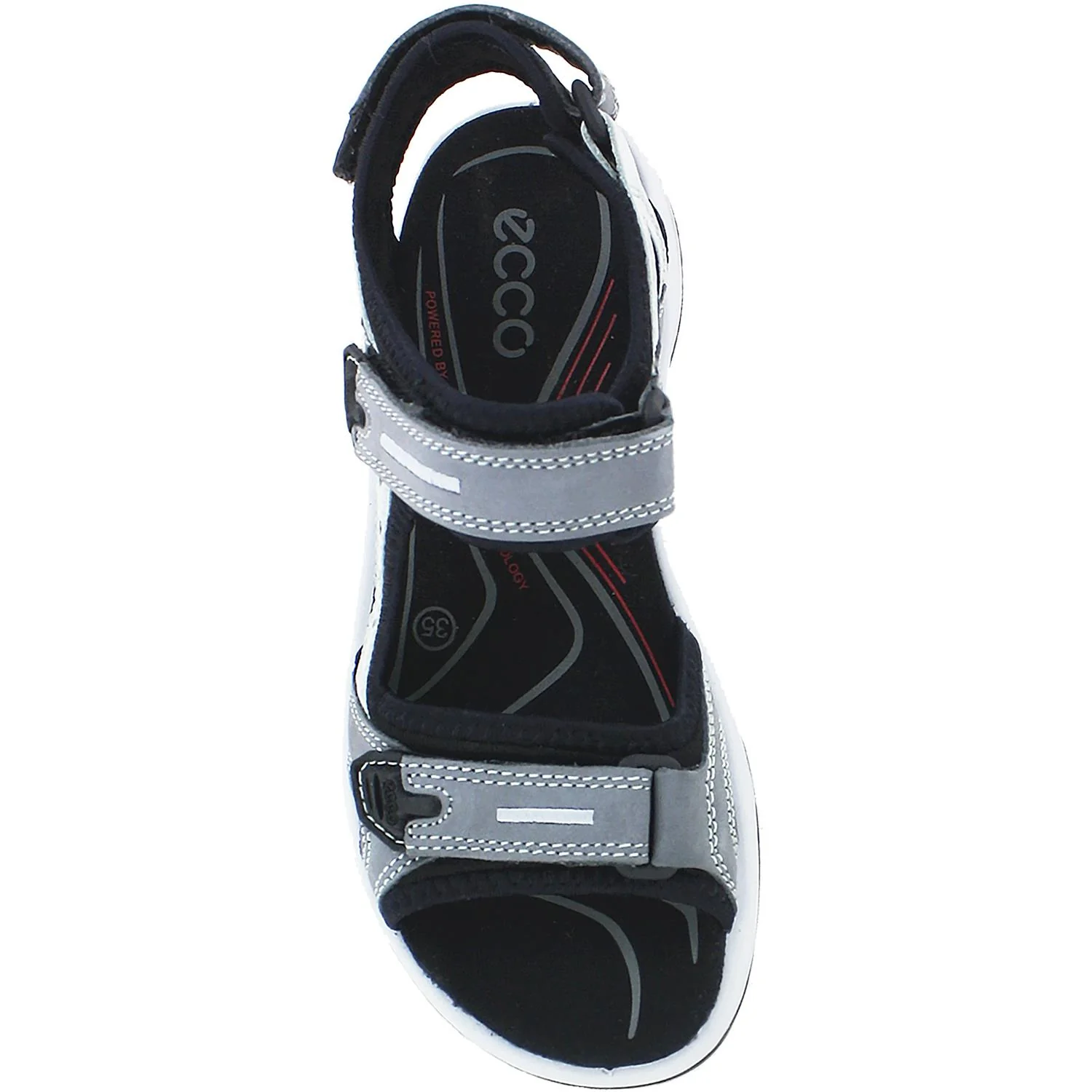 Ecco Offroad Yucatan Women's Strappy Hiking Sandals Titanium Leather - Image 2