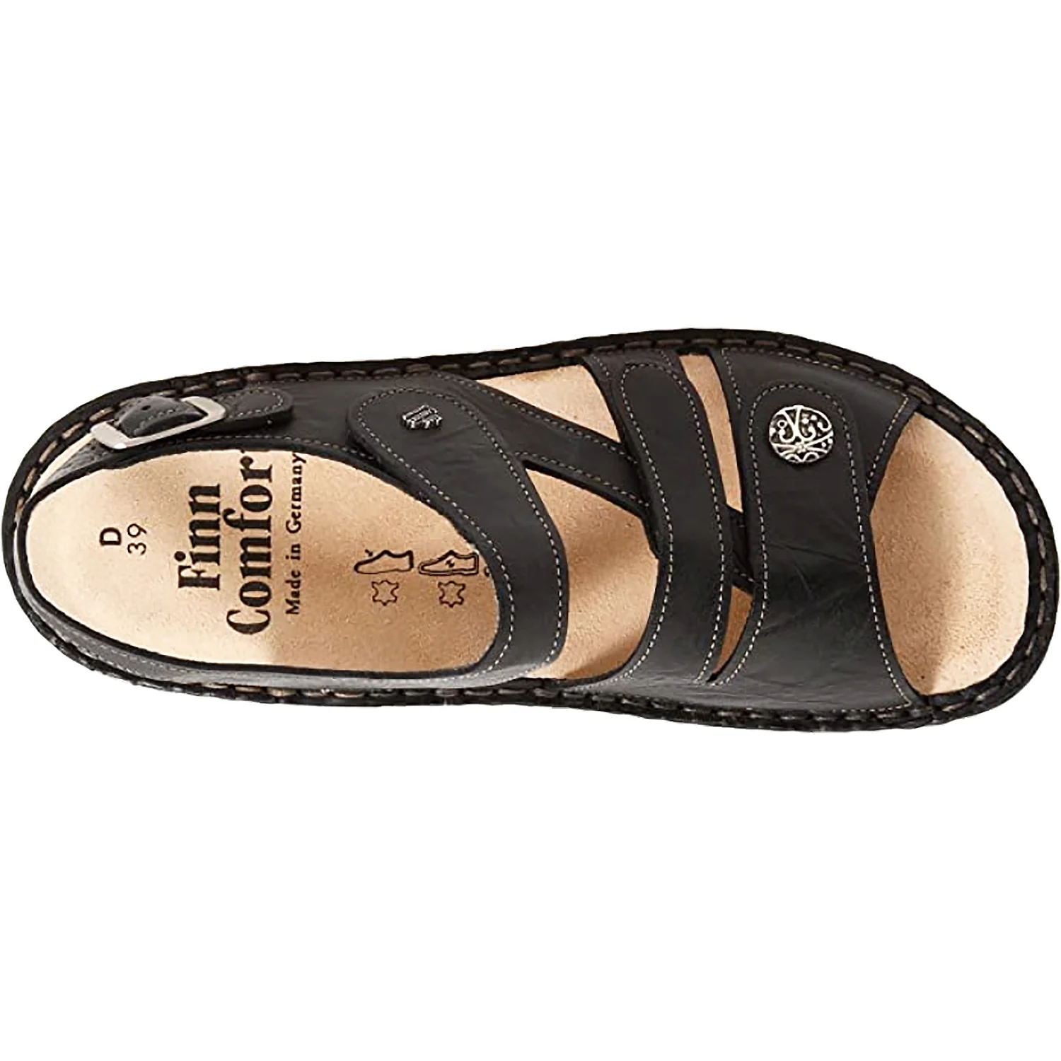 Finn Comfort Gomera Soft Women's Sandals Black Leather - Image 2