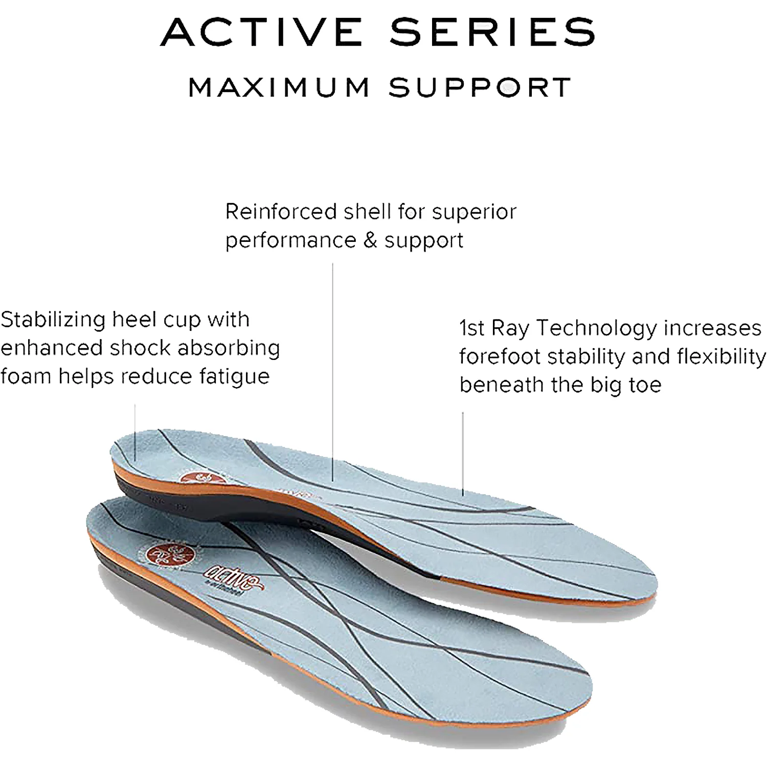 Vionic Full Length Active Replacement Insole Men's Footbeds - Image 2