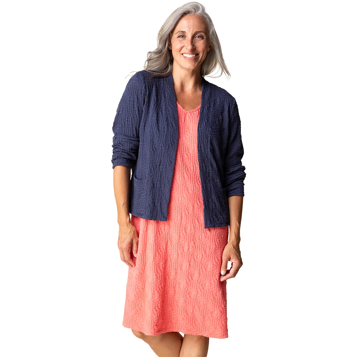 Habitat Sunburst Knit Sunrise Cardi Women's Cardigan Navy - Image 2