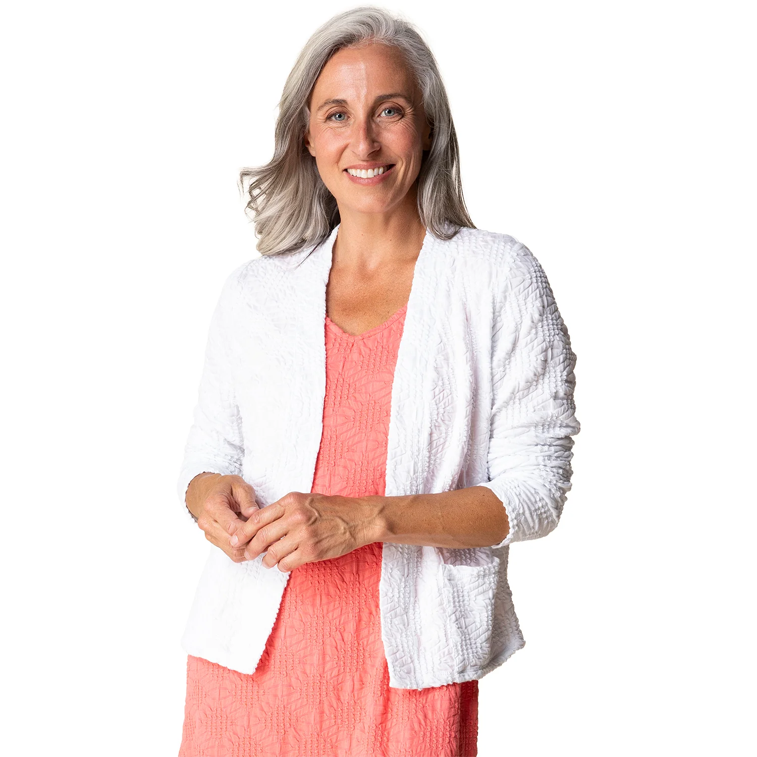 Habitat Sunburst Knit Sunrise Cardi Women's Cardigan White