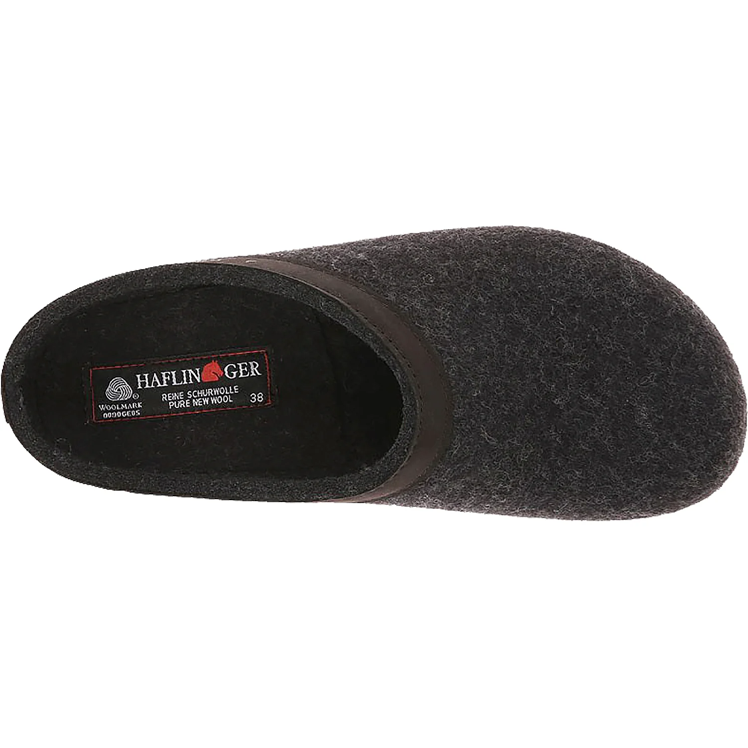 Haflinger GZL Unisex Clogs Charcoal Wool Felt - Image 2