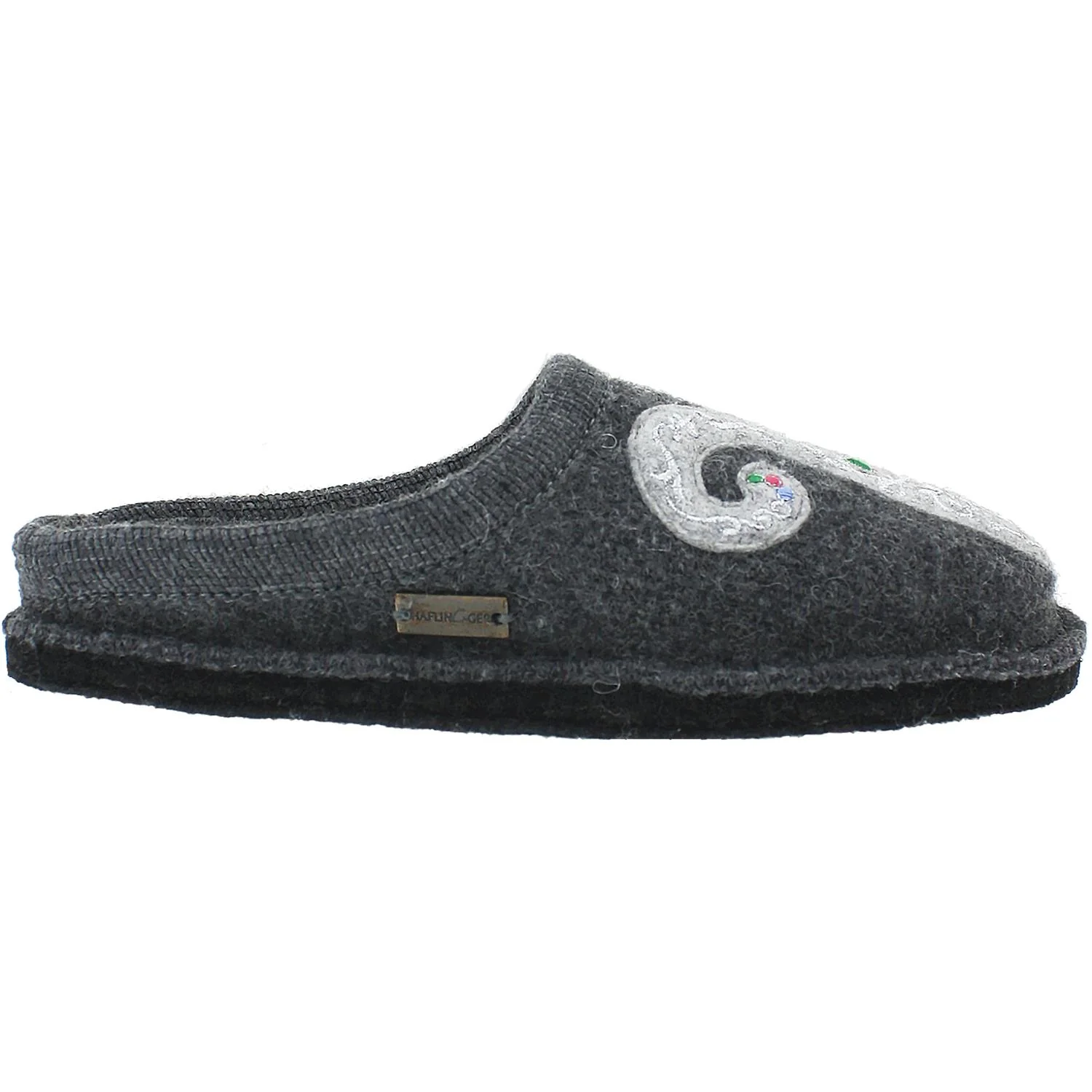 Haflinger Lizzy Cat Women's Slippers Grey Wool - Image 2