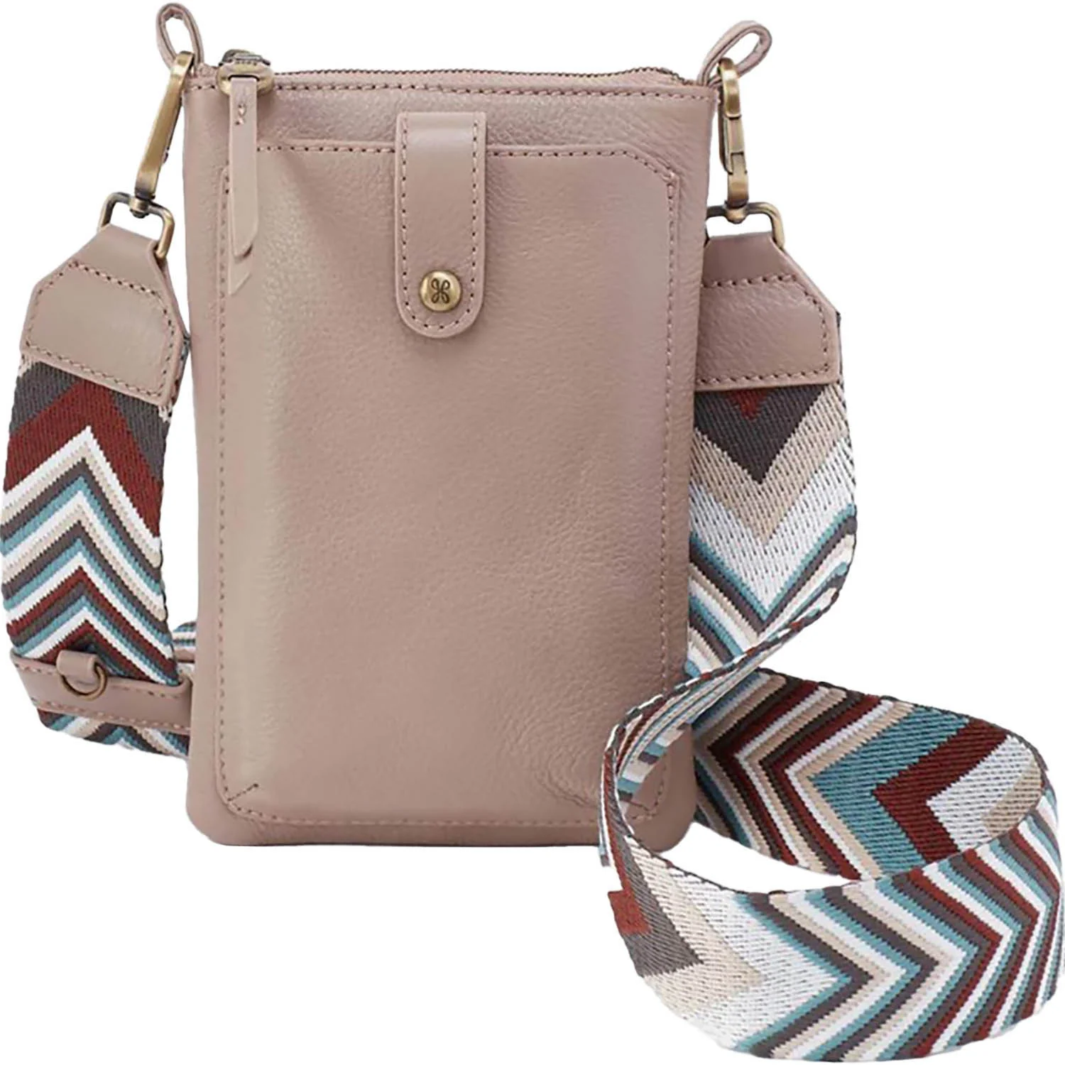 Hobo Cass Phone Crossboby Handbag Warm Adobe Pebbled Leather
