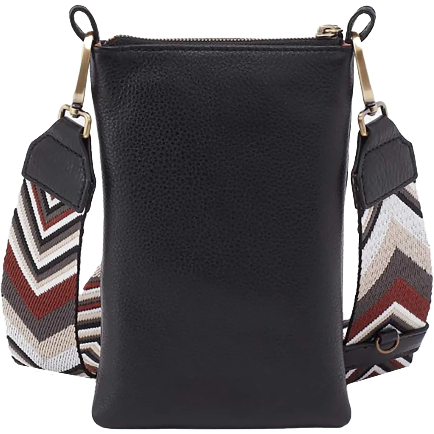 Hobo Cass Phone Crossbody Handbag Black Leather - Image 3