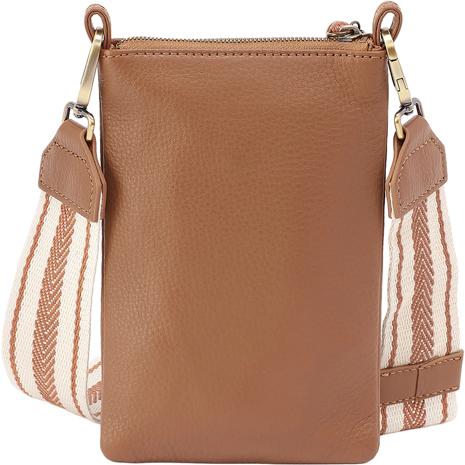 Hobo Cass Phone Crossbody Handbag Brown Sugar Pebbled Leather - Image 3