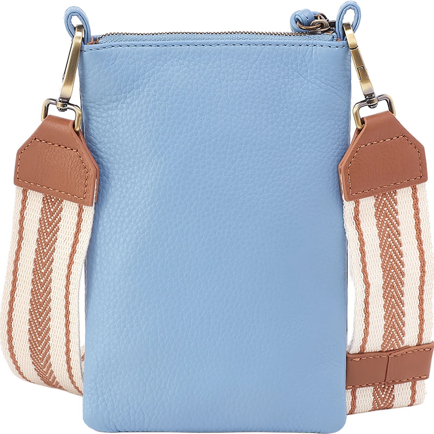 Hobo Cass Phone Crossbody Handbag Seabreeze Pebbled Leather - Image 3