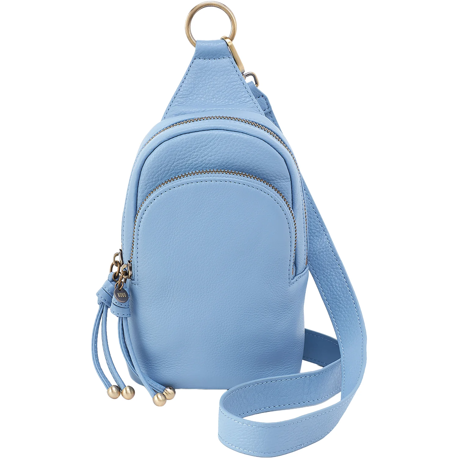 Hobo Cass Small Sling Handbag Seabreeze Pebbled Leather