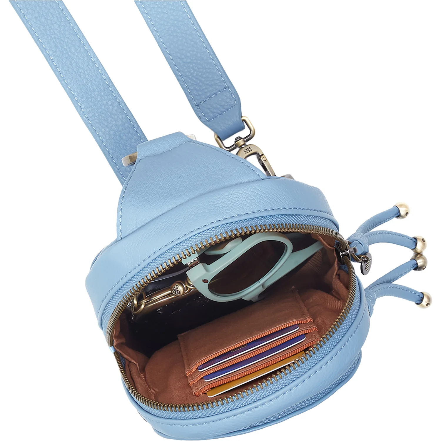 Hobo Cass Small Sling Handbag Seabreeze Pebbled Leather - Image 2
