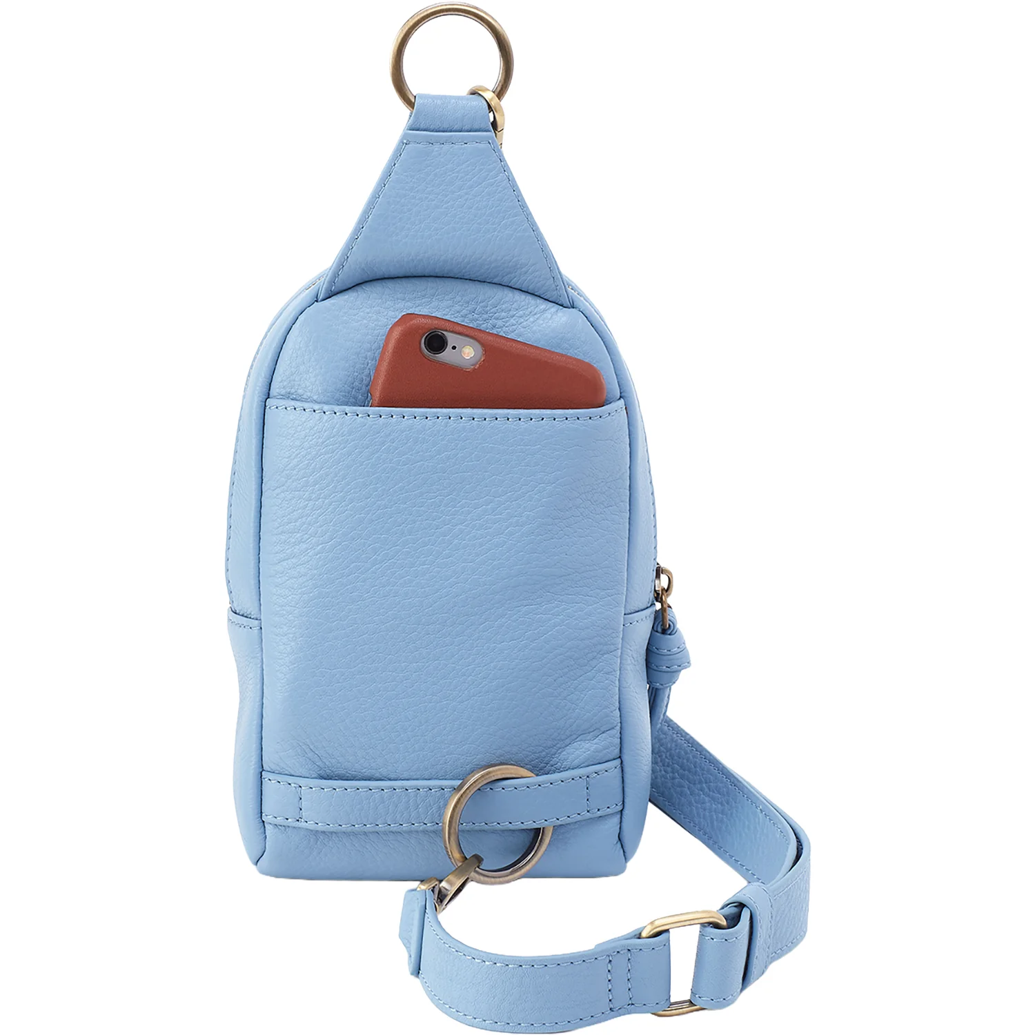 Hobo Cass Small Sling Handbag Seabreeze Pebbled Leather - Image 3