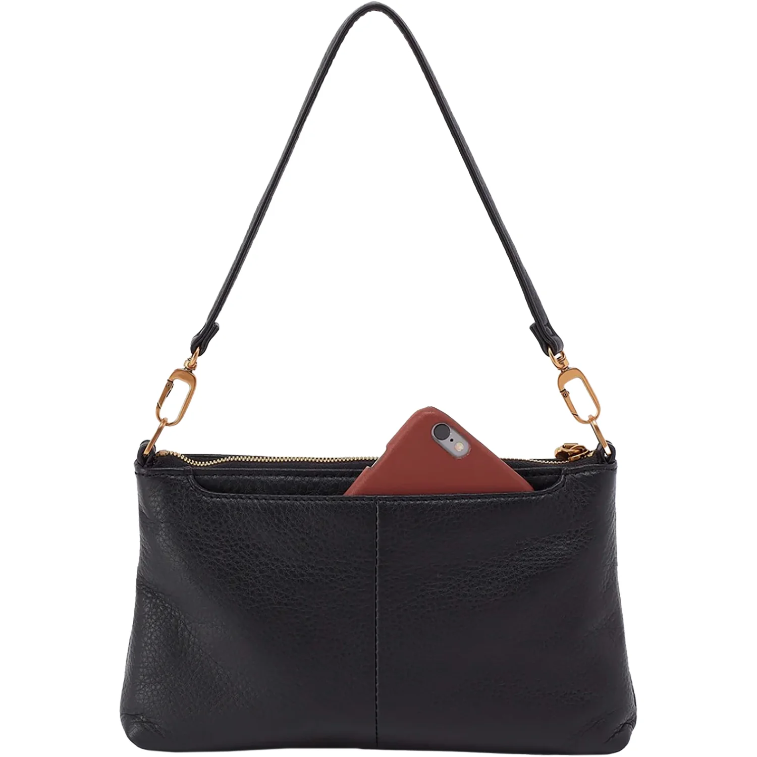 Hobo Darcy Handbag Black Leather with Floral Studs - Image 4