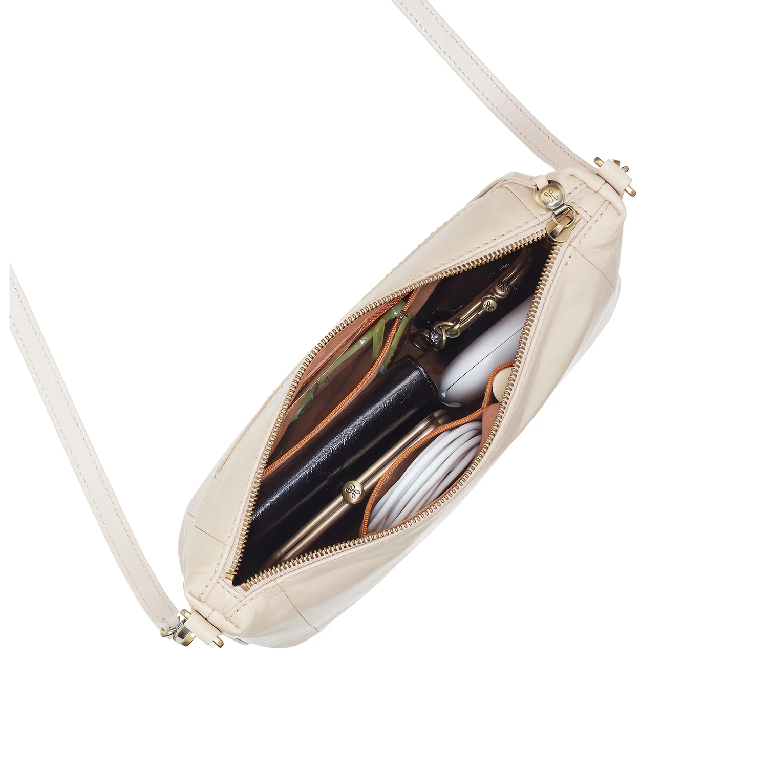 Hobo Darcy Carry-All Handbag Pale Flax Polished Leather - Image 2