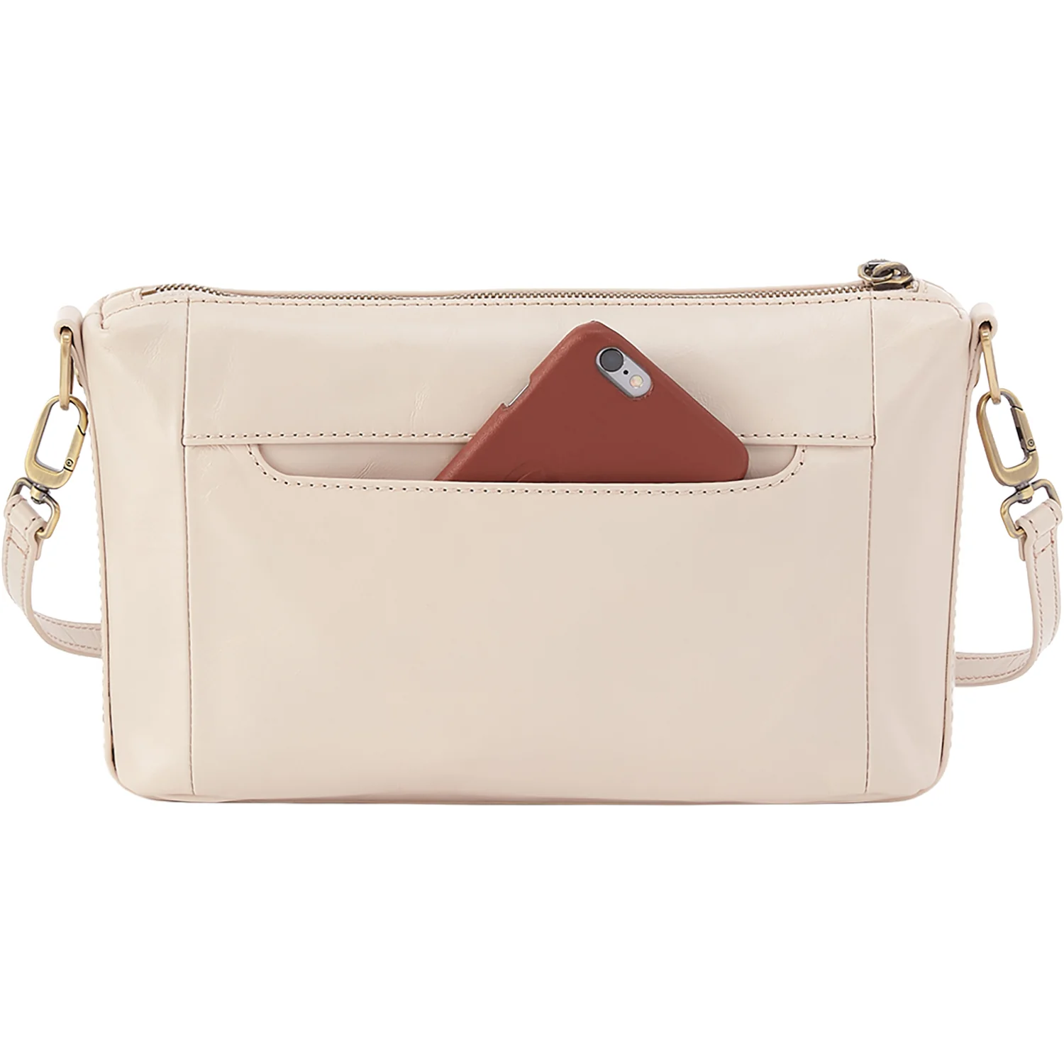 Hobo Darcy Carry-All Handbag Pale Flax Polished Leather - Image 3