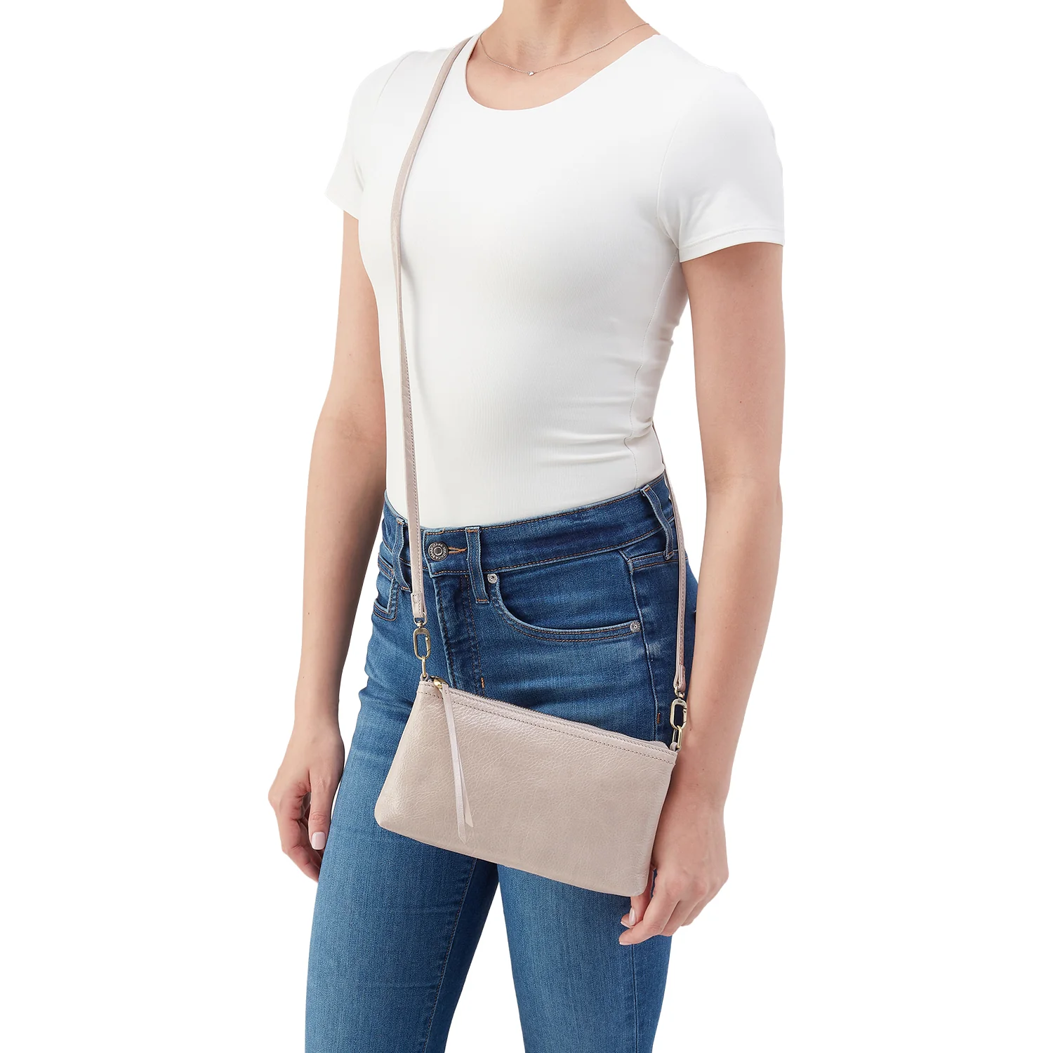 Hobo Darcy Crossbody Handbag Stone Gloss - Image 5