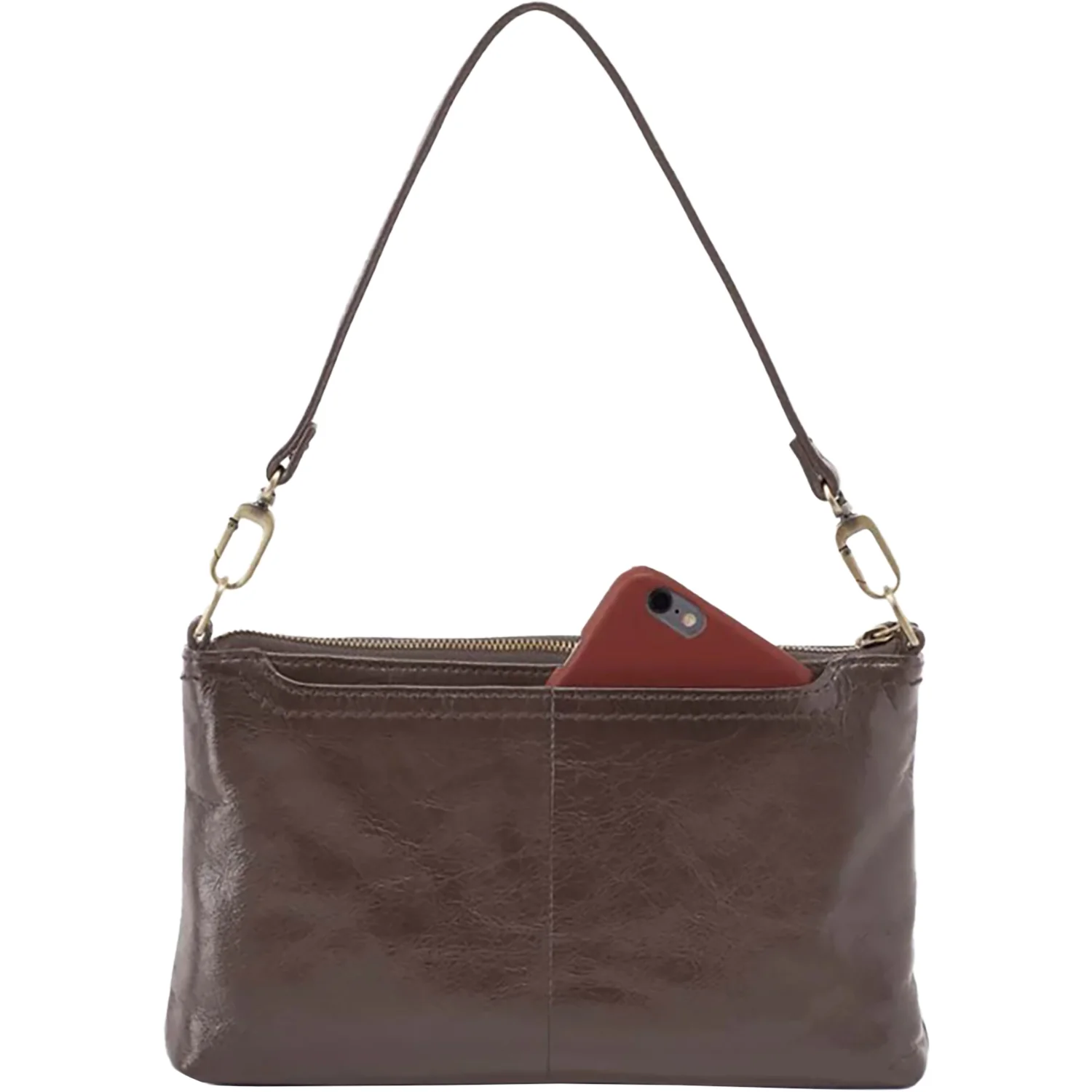 Hobo Darcy Crossbody Handbag Hearthstone Polished Leather - Image 4