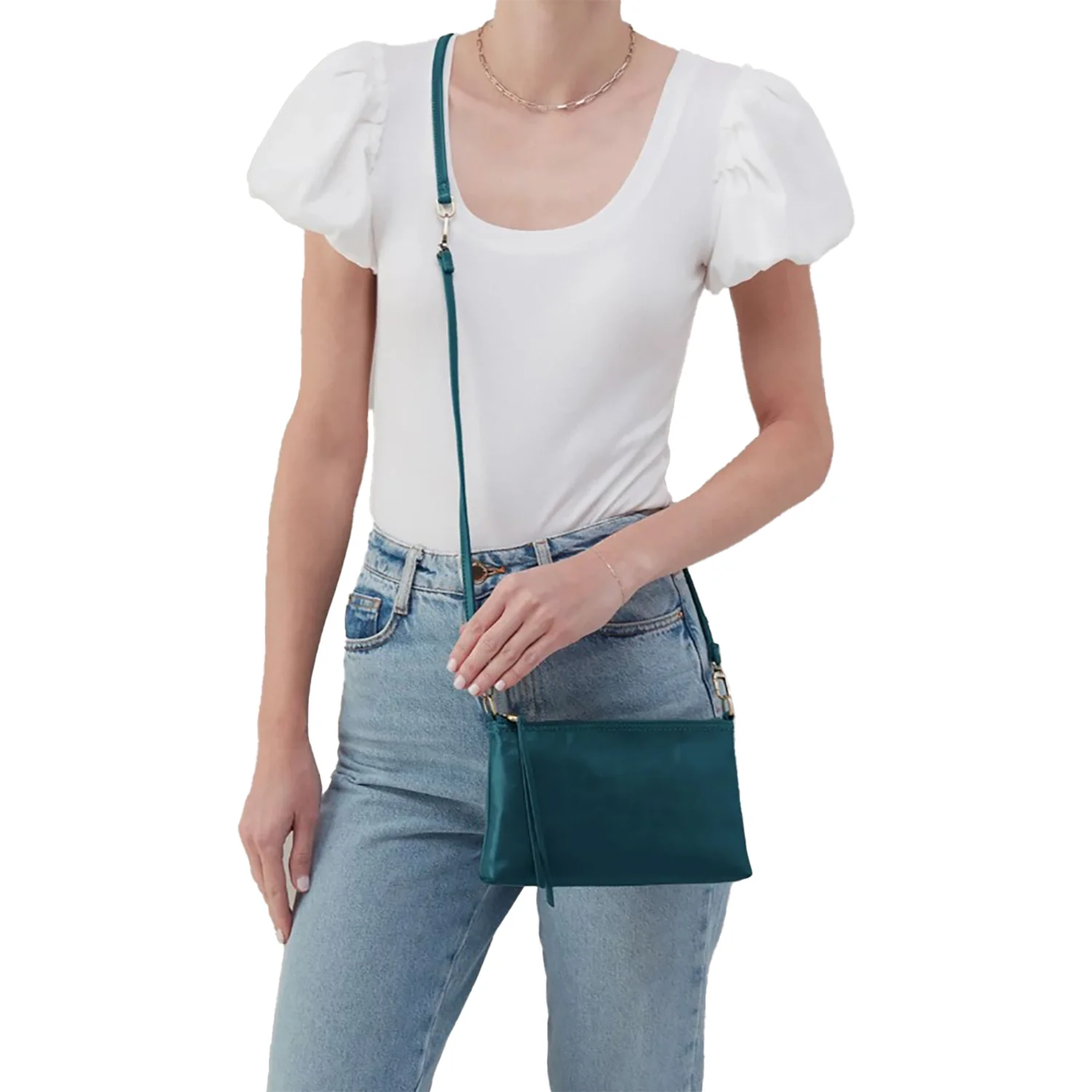 Hobo Darcy Crossbody Handbags & Purses Wild Bluegrass Polished Leather - Image 5