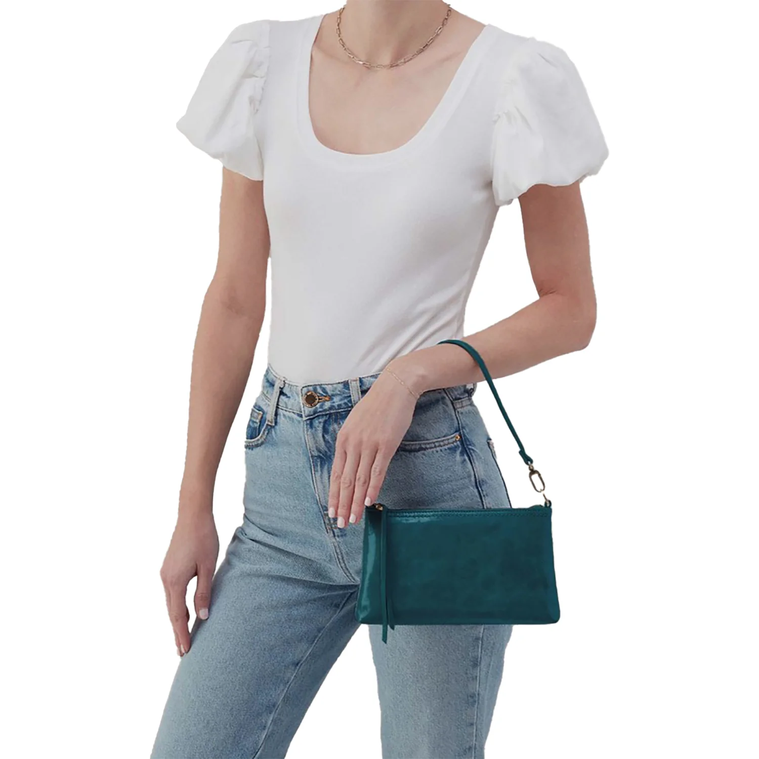 Hobo Darcy Crossbody Handbags & Purses Wild Bluegrass Polished Leather - Image 6