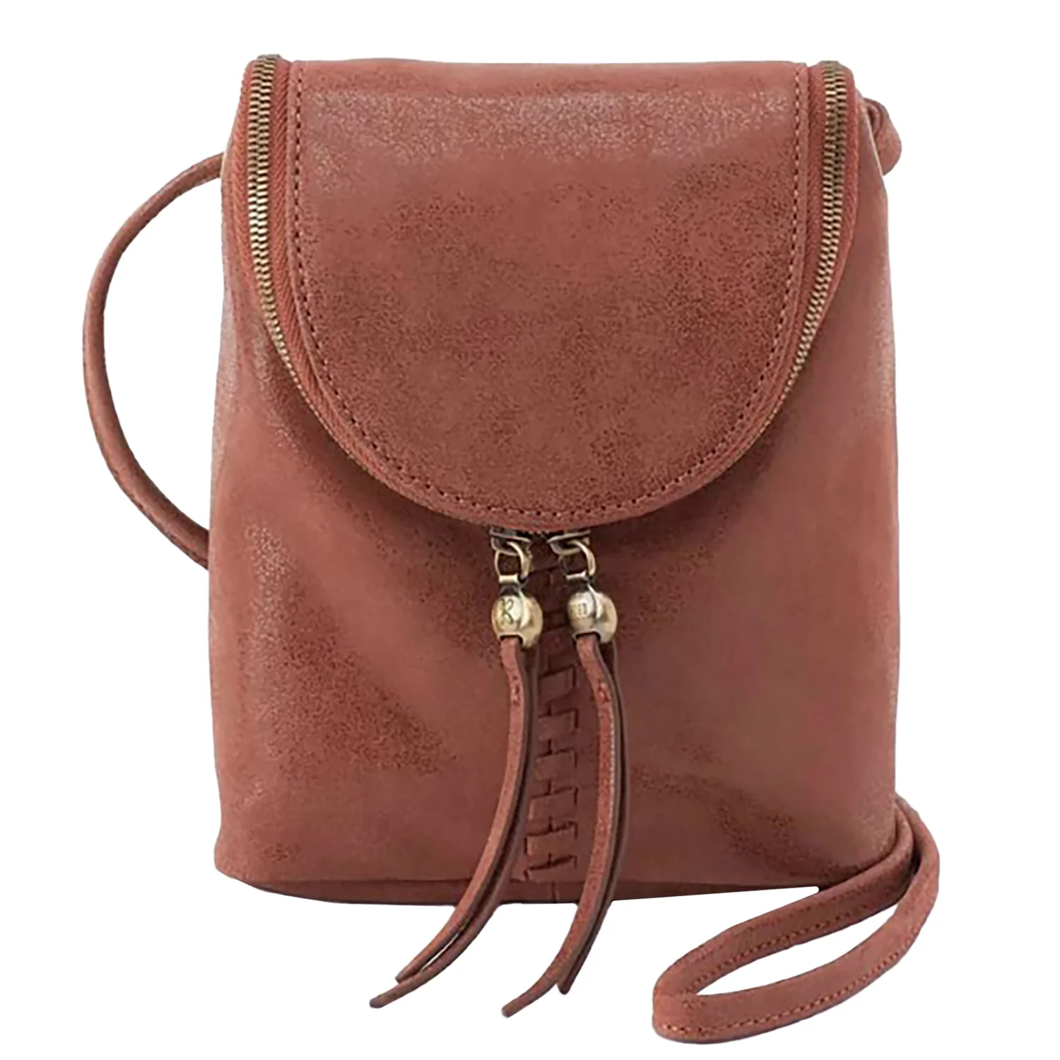 Hobo Fern Crossbody Handbag Buffed Burnished Saddle