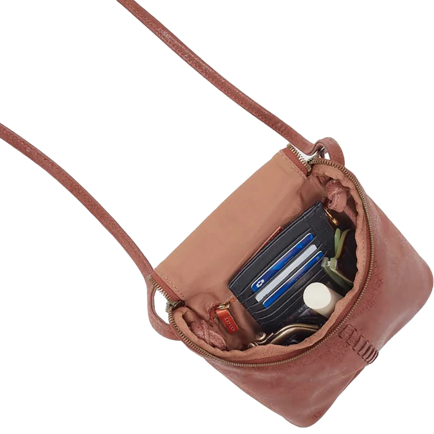 Hobo Fern Crossbody Handbag Buffed Burnished Saddle - Image 2
