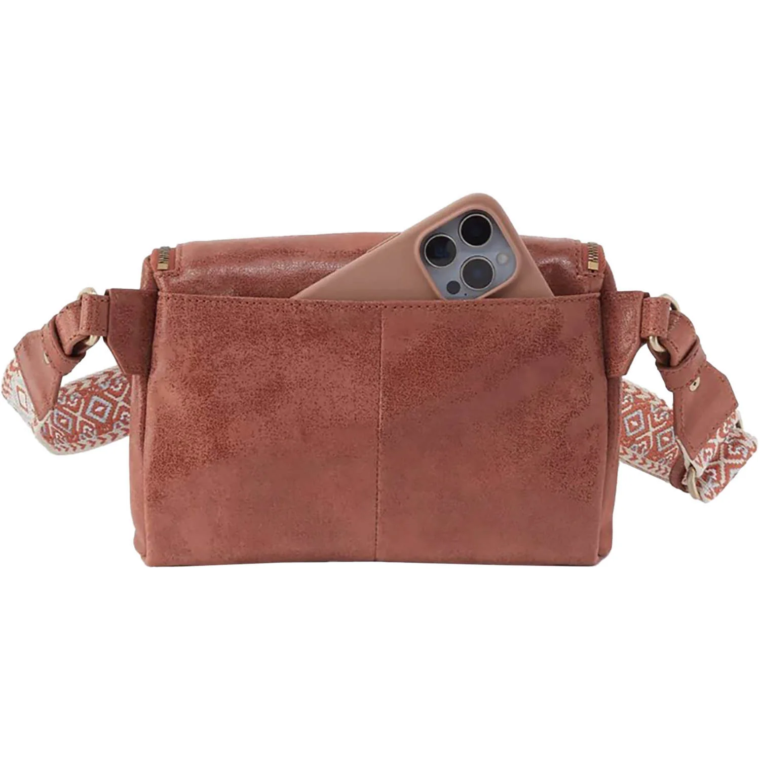 Hobo Fern Large Belt Bag Handbag Buffed Burnished Saddle - Image 3