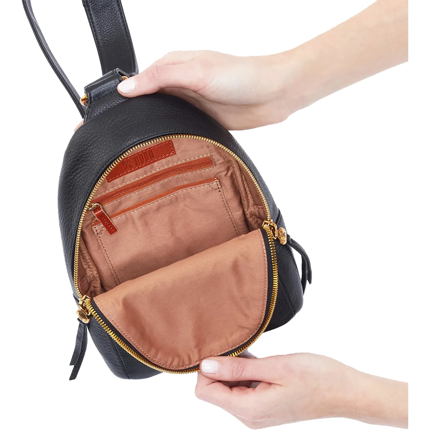 Hobo International Fern Sling Crossbody Bag Black Leather - Image 2