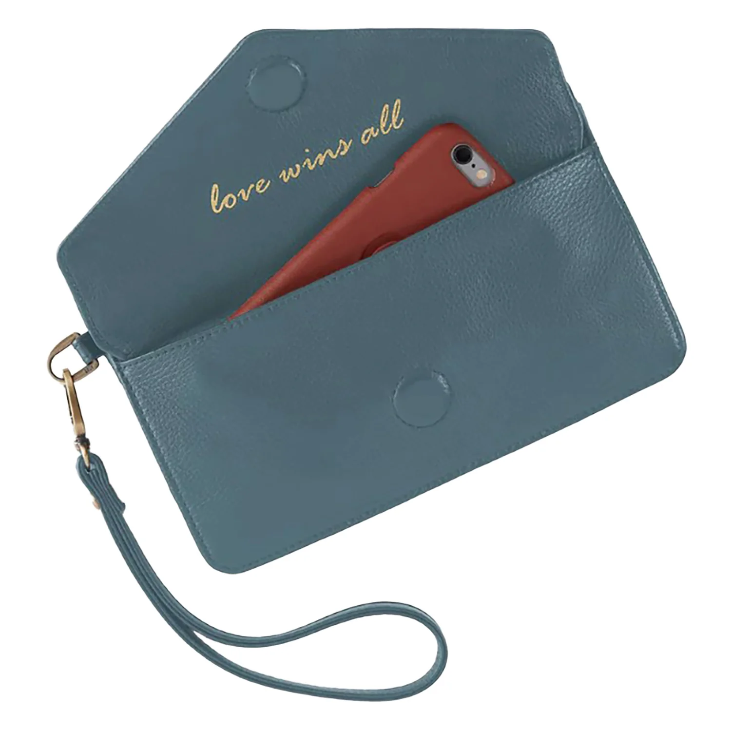 Hobo Goldie Wristlet Handbag Agave Leaf Pebbled Leather - Image 2