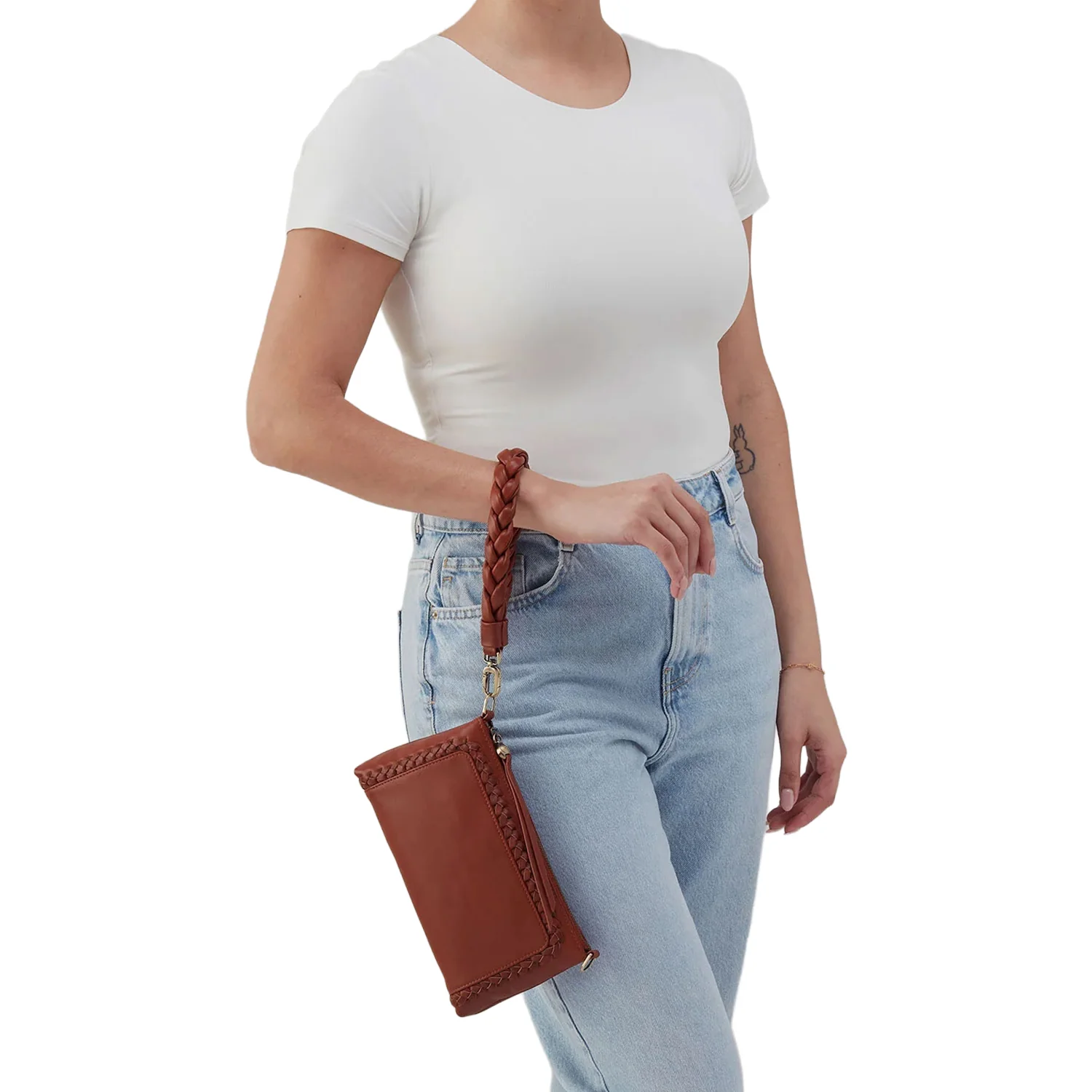 Hobo International Darcy Crossbody Smooth Handbag Luggage - Image 5