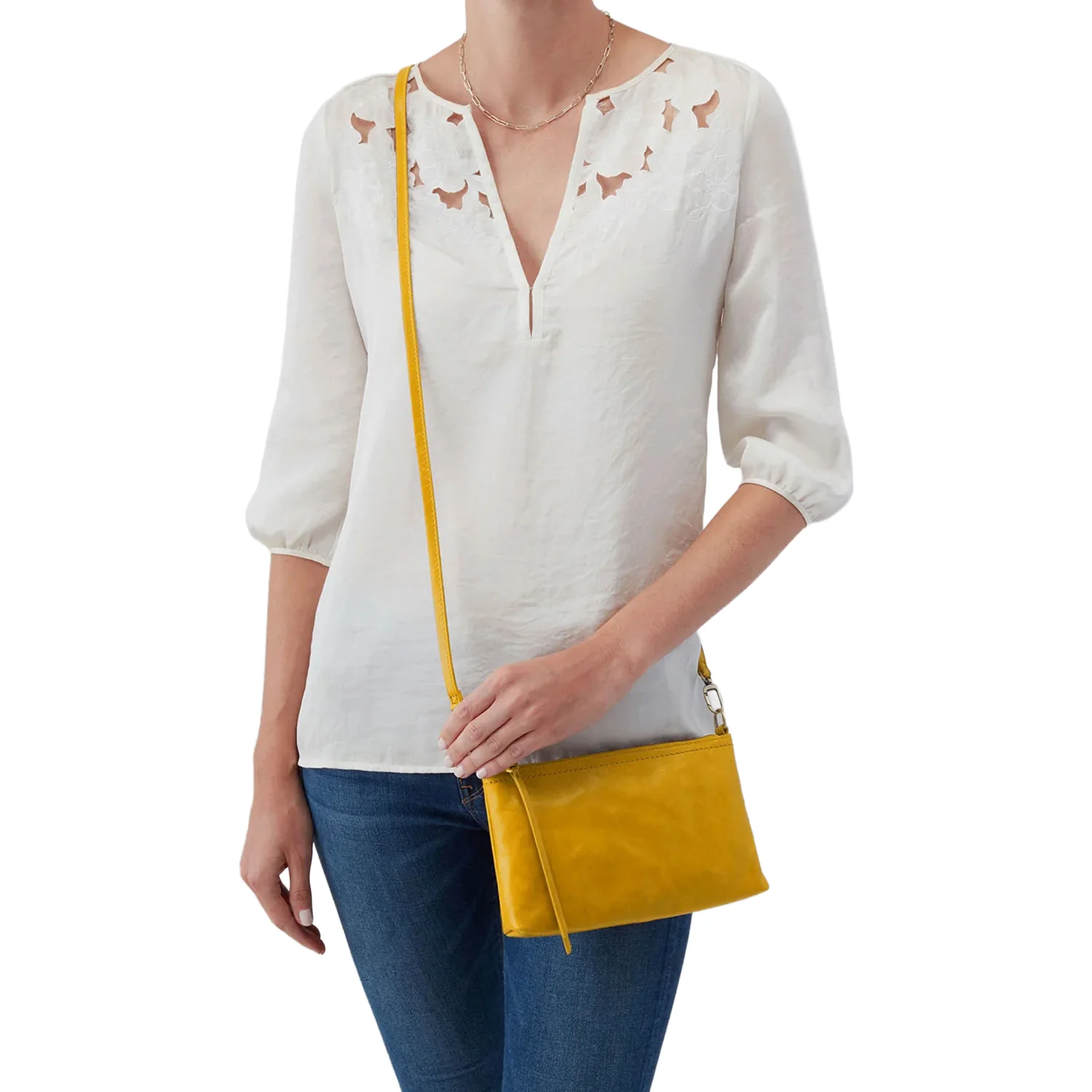 Hobo International Darcy Crossbody Polished Handbag Sun Glow - Image 6