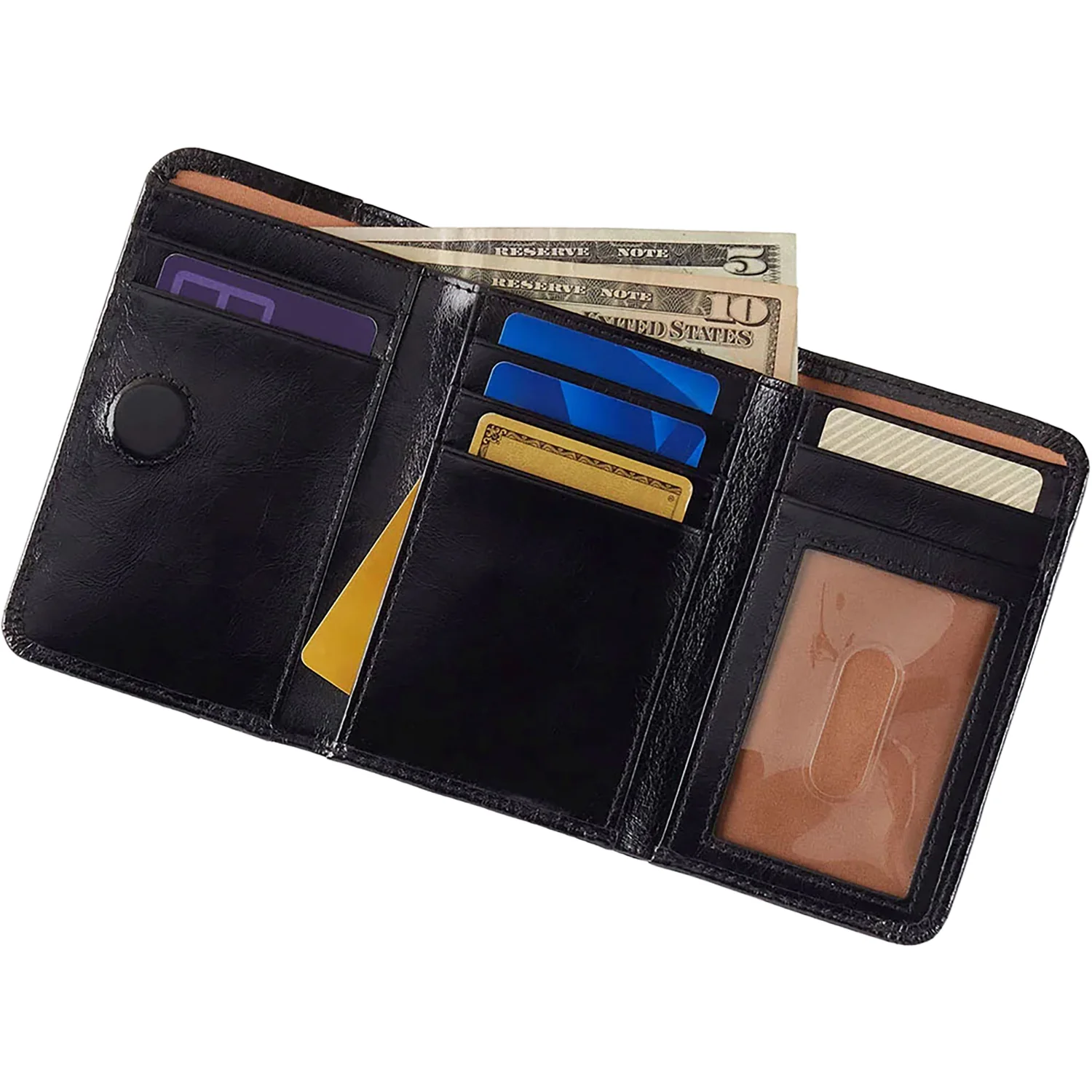 Hobo International Jill Trifold Wallet Polished Handbag Sun Glow - Image 2