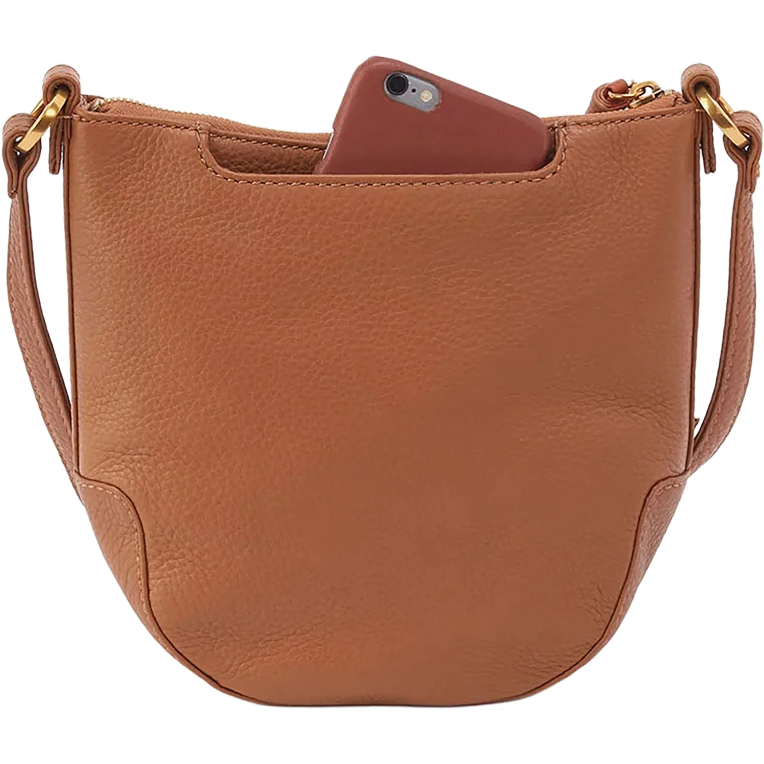 Hobo International Lexi Crossbody Handbag Warm Honey Pebbled Leather - Image 3