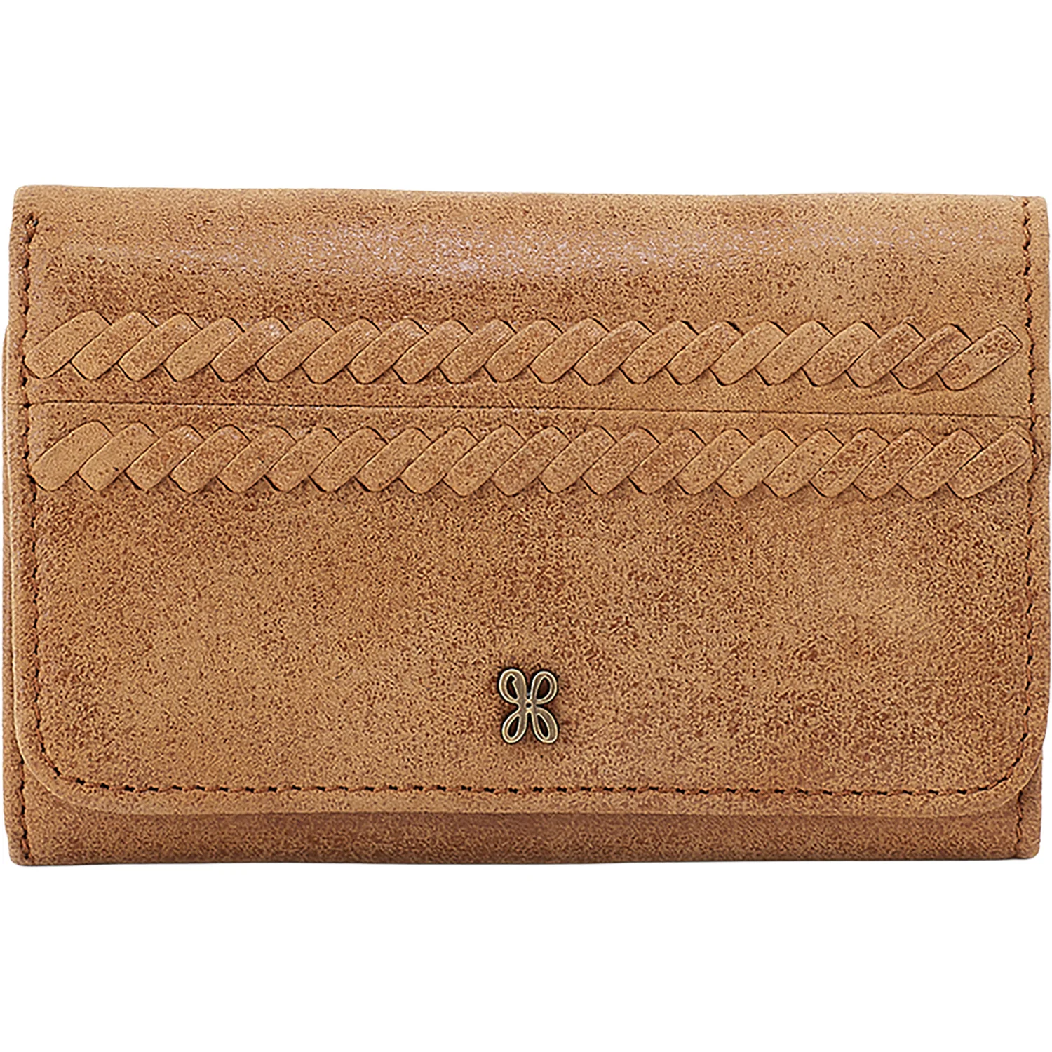 Hobo Jill Trifold Wallet Whiskey Buffed Leather