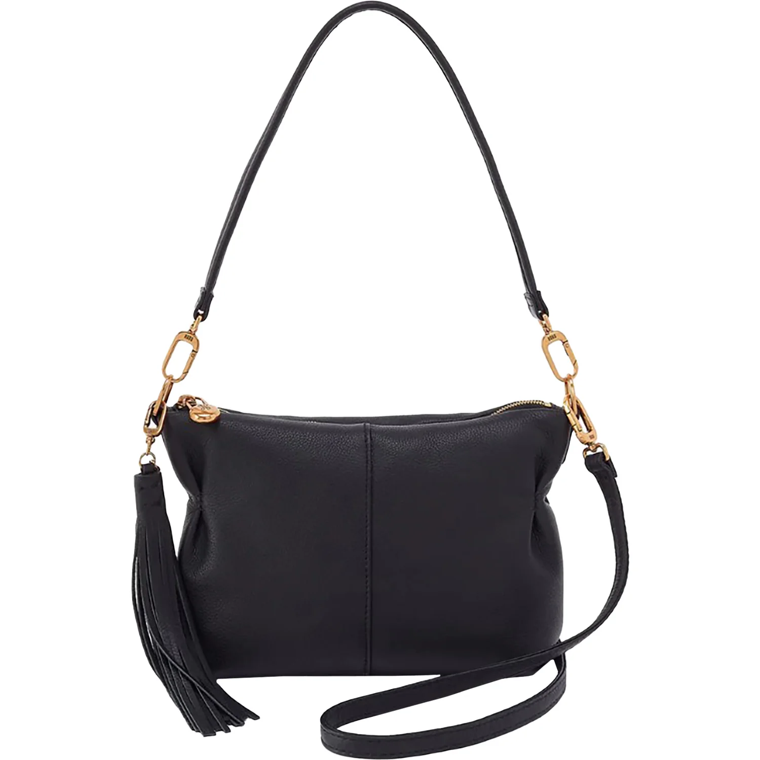Hobo Kori Crossbody Handbag Black Pebbled Leather
