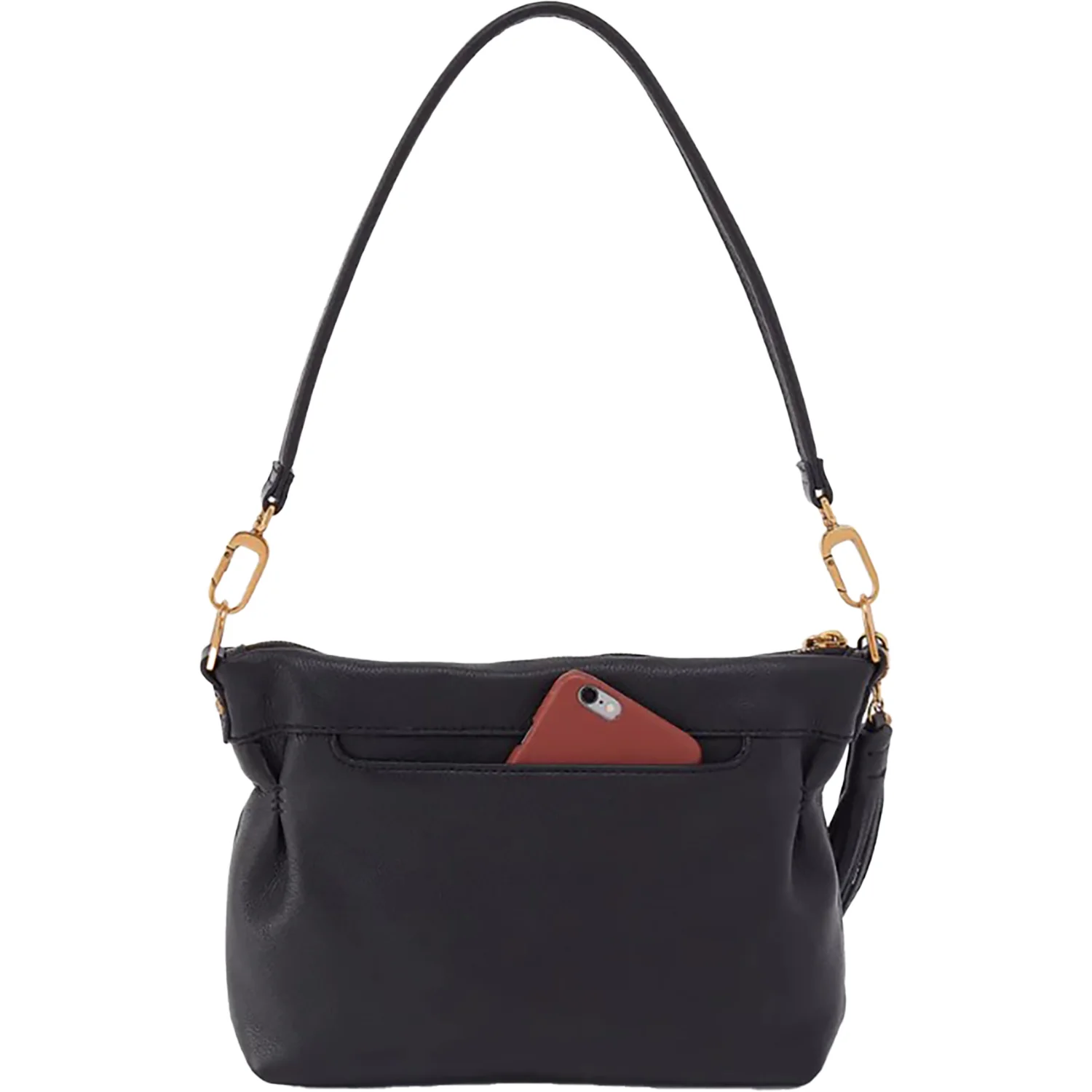 Hobo Kori Crossbody Handbag Black Pebbled Leather - Image 3
