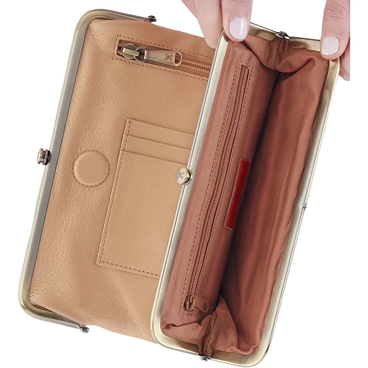 Hobo International Lauren Handbag Dusty Gold - Image 3